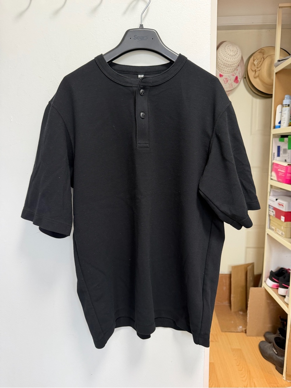 Men’s Uniqlo Dry Waffle Henley T-Shirt